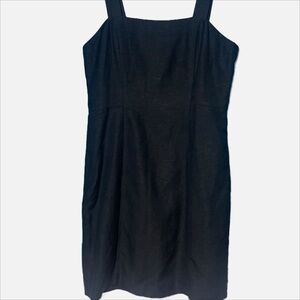 Club Monaco LBD sleeveless black linen blend mini dress size 00